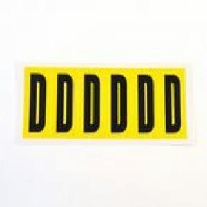 Letter D 6 CharactersCard  90X38mm Pack Of 10 437841