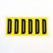 Letter D 6 Characterscard 90 X 38 mm Pack of 10 437841