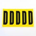 Letter D 5 Characterscard 130 X 45 mm Pack of 10 437842