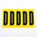 Letter D 5 Characterscard 130 X 45 mm Pack of 10 437842