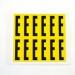 Letter E 12 Characterscard,56 X 21 mm Pack of 10 437846