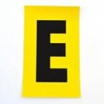 Letter E 1 Charactercard 230 X 140 mm Pack of 10 437849