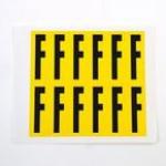 Letter F 12 Characterscard,56 X 21 mm Pack of 10 437852