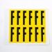 Letter F 12 Characterscard,56 X 21 mm Pack of 10 437852