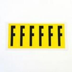 Letter F 6 CharactersCard  90X38mm Pack Of 10 437853