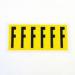 Letter F 6 Characterscard 90 X 38 mm Pack of 10 437853