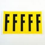 Letter F 5 Characterscard 130 X 45 mm Pack of 10 437854