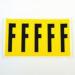 Letter F 5 Characterscard 130 X 45 mm Pack of 10 437854