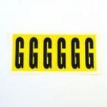 Letter G 6 Characterscard 90 X 38 mm Pack of 10 437859