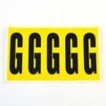 Letter G 5 Characterscard 130 X 45 mm Pack of 10 437860