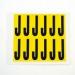 Letter J 12 Characterscard,56 X 21 mm Pack of 10 437876