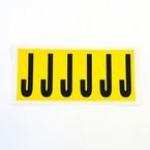 Letter J 6 Characterscard 90 X 38 mm Pack of 10 437877