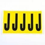 Letter J 5 Characterscard 130 X 45 mm Pack of 10 437878