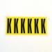 Letter K 6 Characterscard 90 X 38 mm Pack of 10 437883