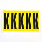 Letter K 5 Characterscard 130 X 45 mm Pack of 10 437884