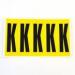 Letter K 5 Characterscard 130 X 45 mm Pack of 10 437884