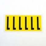 Letter l 6 Characterscard 90 X 38 mm Pack of 10 437889