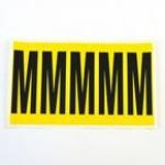 Letter m 5 Characterscard 130 X 45 mm Pack of 10 437896