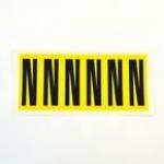 Letter N 6 Characterscard 90 X 38 mm Pack of 10 437901