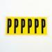 Letter P 6 Characterscard 90 X 38 mm Pack of 10 437913