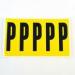 Letter P 5 Characterscard 130 X 45 mm Pack of 10 437914