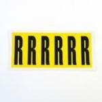Letter R 6 Characterscard 90 X 38 mm Pack of 10 437925