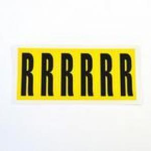 Letter R 6 CharactersCard  90X38mm Pack Of 10 437925