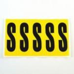 Letter S 5 Characterscard 130 X 45 mm Pack of 10 437932