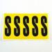 Letter S 5 Characterscard 130 X 45 mm Pack of 10 437932