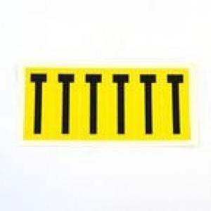 Letter T 6 CharactersCard  90X38mm Pack Of 10 437937