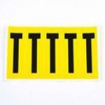 Letter T 5 Characterscard 130 X 45 mm Pack of 10 437938