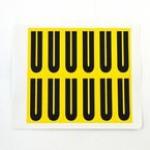 Letter U 12 Characterscard,56 X 21 mm Pack of 10 437942