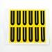 Letter U 12 Characterscard,56 X 21 mm Pack of 10 437942