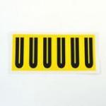 Letter U 6 Characterscard 90 X 38 mm Pack of 10 437943