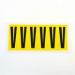 Letter V 6 Characterscard 90 X 38 mm Pack of 10 437949