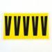 Letter V 5 Characterscard 130 X 45 mm Pack of 10 437950
