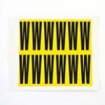 Letter W 12 Characterscard,56 X 21 mm Pack of 10 437954