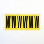 Letter W 6 Characterscard 90 X 38 mm Pack of 10 437955