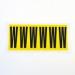 Letter W 6 Characterscard 90 X 38 mm Pack of 10 437955
