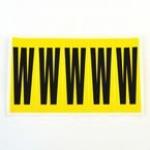 Letter W 5 Characterscard 130 X 45 mm Pack of 10 437956