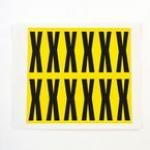 Letter X 12 Characterscard,56 X 21 mm Pack of 10 437960