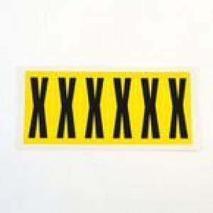 Letter X 6 CharactersCard  90X38mm Pack Of 10 437961