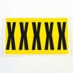 Letter X 5 Characterscard 130 X 45 mm Pack of 10 437962