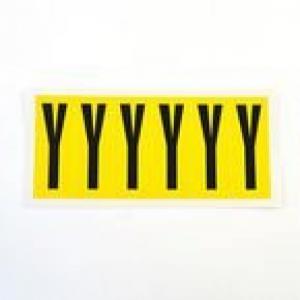 Letter Y 6 CharactersCard  90X38mm Pack Of 10 437967