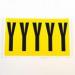 Letter Y 5 Characterscard 130 X 45 mm Pack of 10 437968