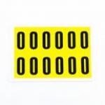 Number 0 12 Characterscard,38 X 21 mm Pack of 10 437977