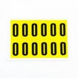 Number 0 12 CharactersCard, 38X21mm Pack Of 10 437977
