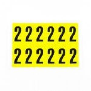 Number 2 12 CharactersCard, 38X21mm Pack Of 10 437989