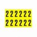 Number 2 12 Characterscard,38 X 21 mm Pack of 10 437989