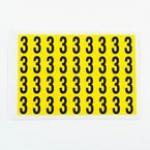 Number 3 36 Characterscard,19 X 14 mm Pack of 10 437994